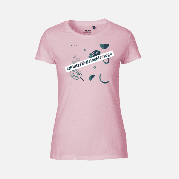 Damen T-Shirt in Rosa mit individuellem Druck