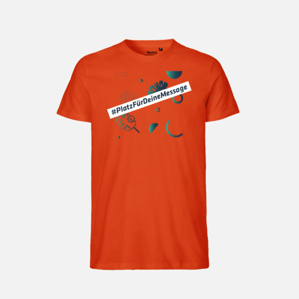 Männer T-Shirt mit deinem Motiv in orange